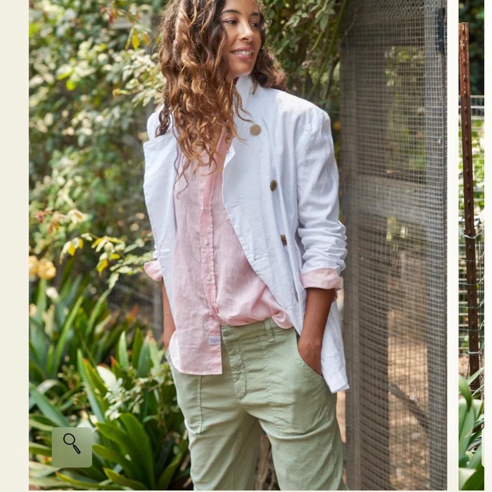 Frank & Eileen Belfast linen peacoat size L. NWT